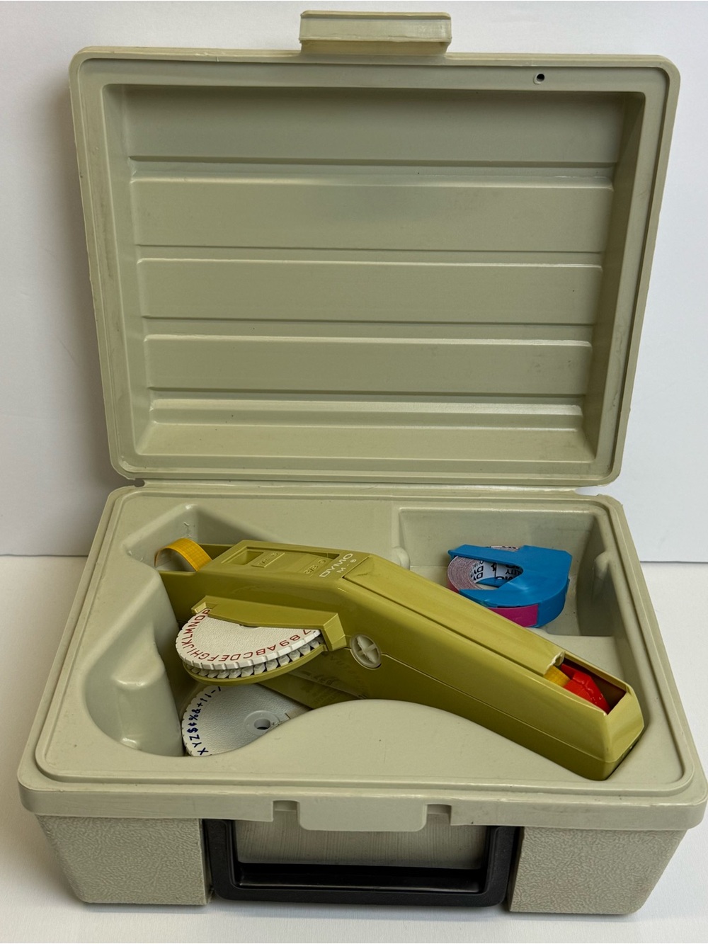 Vintage DYMO M-6 Tapewriter Label Maker w Case Rare READ MORE